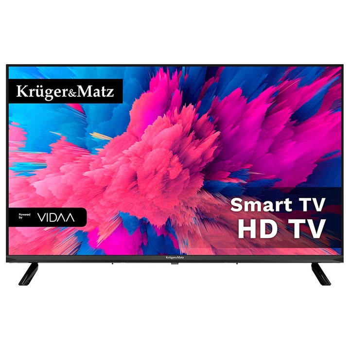 Smart TV 32" Kruger&Matz, HD, 1366x768px, DVB-T2/S2, Fekete