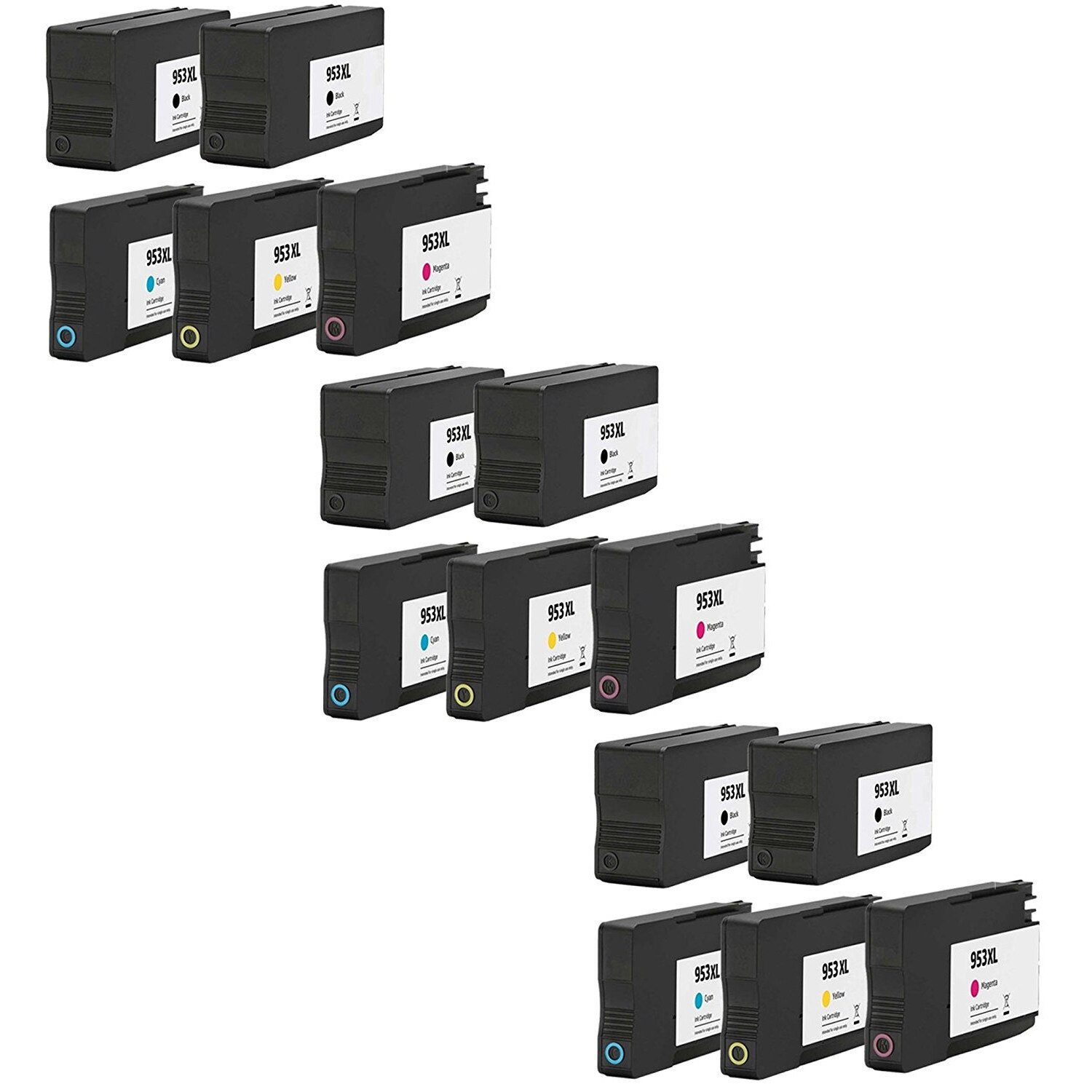Set 15 Cartuse Compatibile cu H953XL 6 Black/3 Cyan/3 Magenta/3 Yel.cu HP OfficeJet Pro 7700/Pro 7720 /Pro 7730 /Pro 7740 WF /Pro 8200/Pro 8210/Pro 8216 /Pro 8218 /Pro 8710 /Pro 8715 /Pro 8718 /Pro 8719/ Pro 8720 /Pro 8720/ Pro 8725 / 8730 / Pro 8740