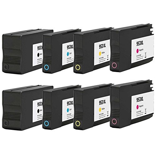 Set 8 Cartuse Compatibile cu H953XL 2 Black/2 Cyan/2 Magenta/2 Yellow cu HP OfficeJet Pro 7700/Pro 7720 /Pro 7730 /Pro 7740 WF /Pro 8200/Pro 8210/Pro 8216 /Pro 8218 /Pro 8710 /Pro 8715 /Pro 8718 /Pro 8719/ Pro 8720 /Pro 8720/ Pro 8725 / 8730 / Pro 8740