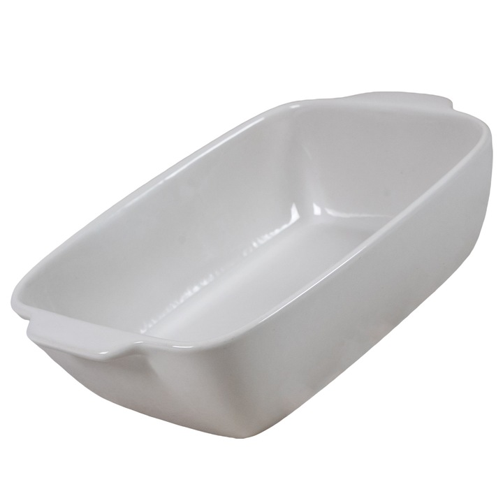 Vas termorezistent, 32.3×20×7 cm, Alb