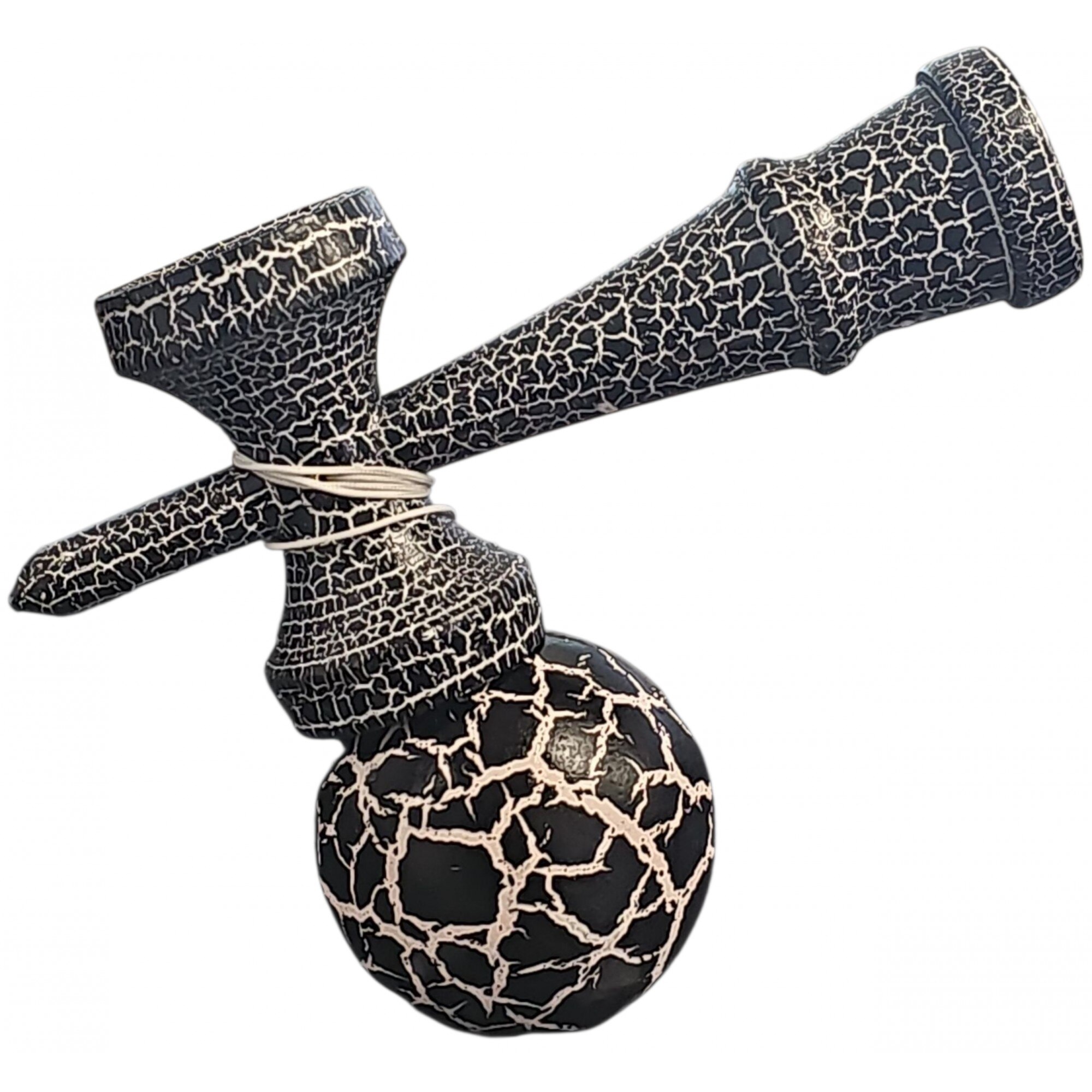 REAL⇔FAKE Huddle Up Kendama X, Flippy, model Cracked, Lemn, 18 cm, Negru/Alb - eMAG.ro