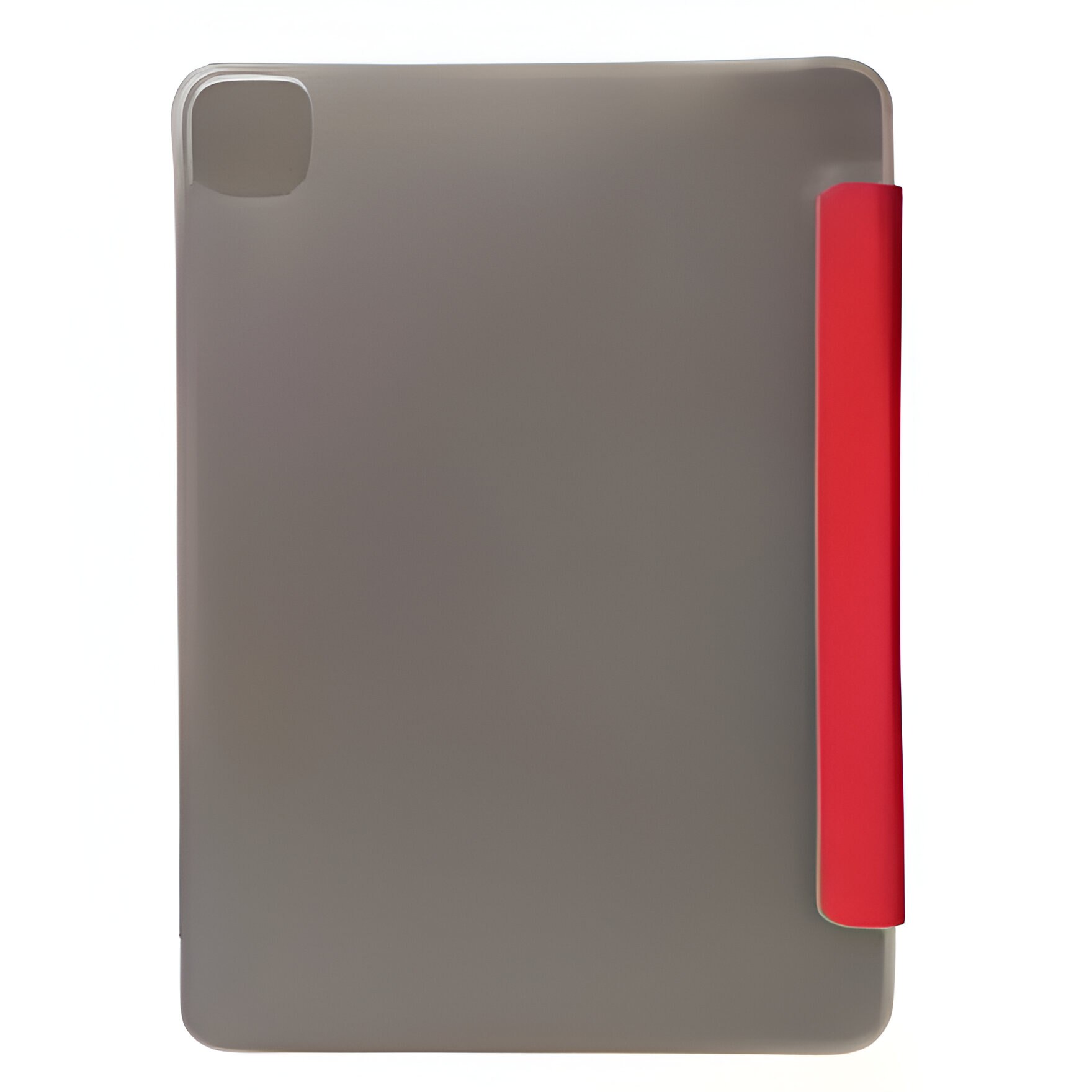Etui protectie pentru iPad Pro 11 (2020), rosu, cu capac si suport pentru Apple Pencil, transparent