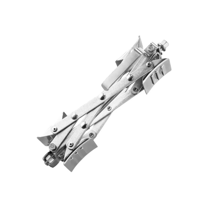 Клинове за фиксиране на колела на каравана, X-образен стабилизатор, регулируеми 1,5-10 см, черни, 2 комплекта