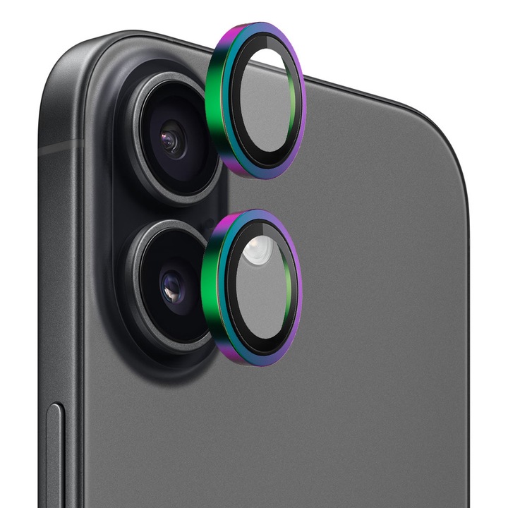 Fólia iPhone 17 - Blueo Eredeti Fém Keretes Lencseüveg - Színes