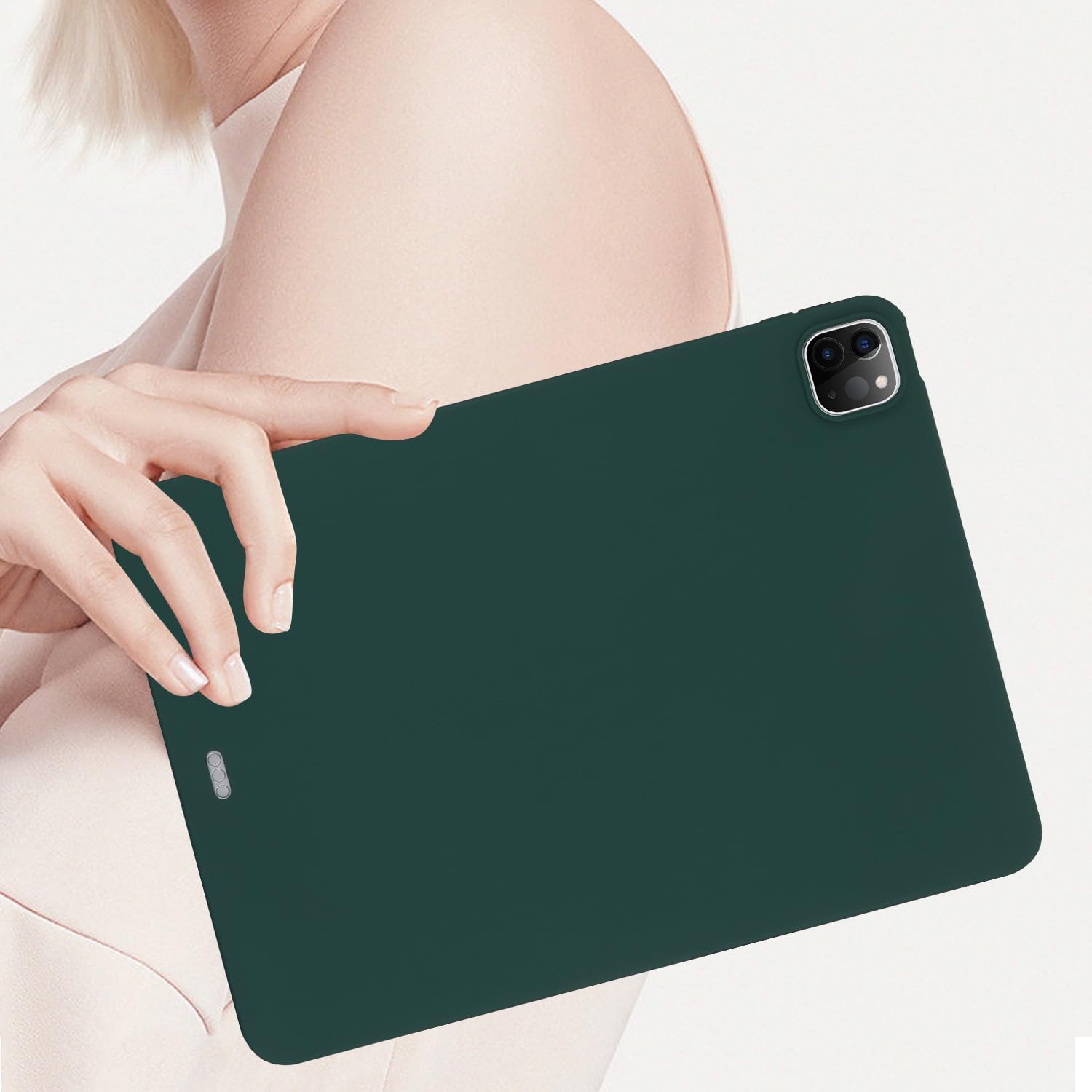 Husa premium pentru Apple iPad Air 11" (2024), Sigloo, Husa de protectie moale din silicon TPU – Ultra Slim, Anti-Soc, Anti-Zgarieturi, Verde