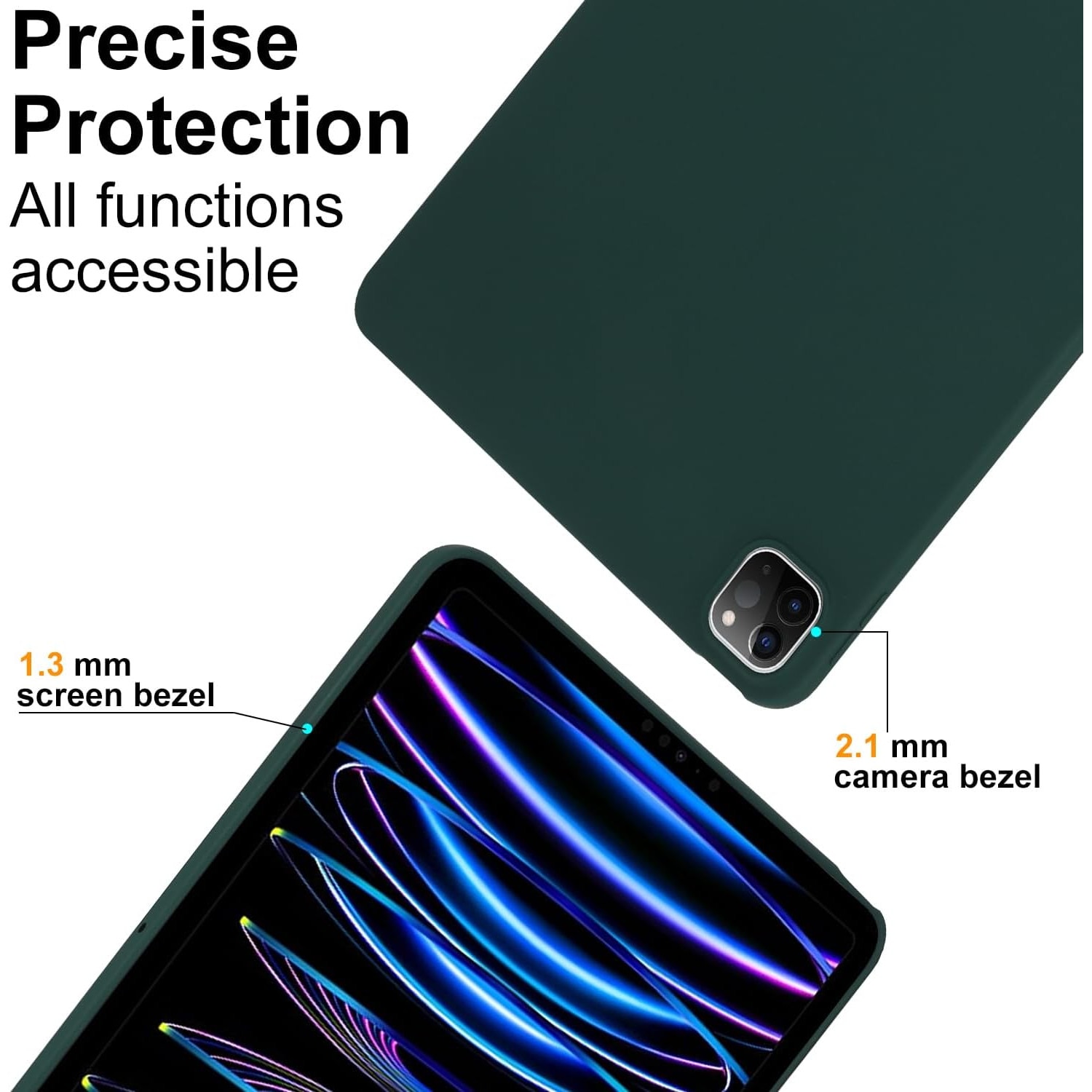 Husa premium pentru Apple iPad Air 11" (2024), Sigloo, Husa de protectie moale din silicon TPU – Ultra Slim, Anti-Soc, Anti-Zgarieturi, Verde