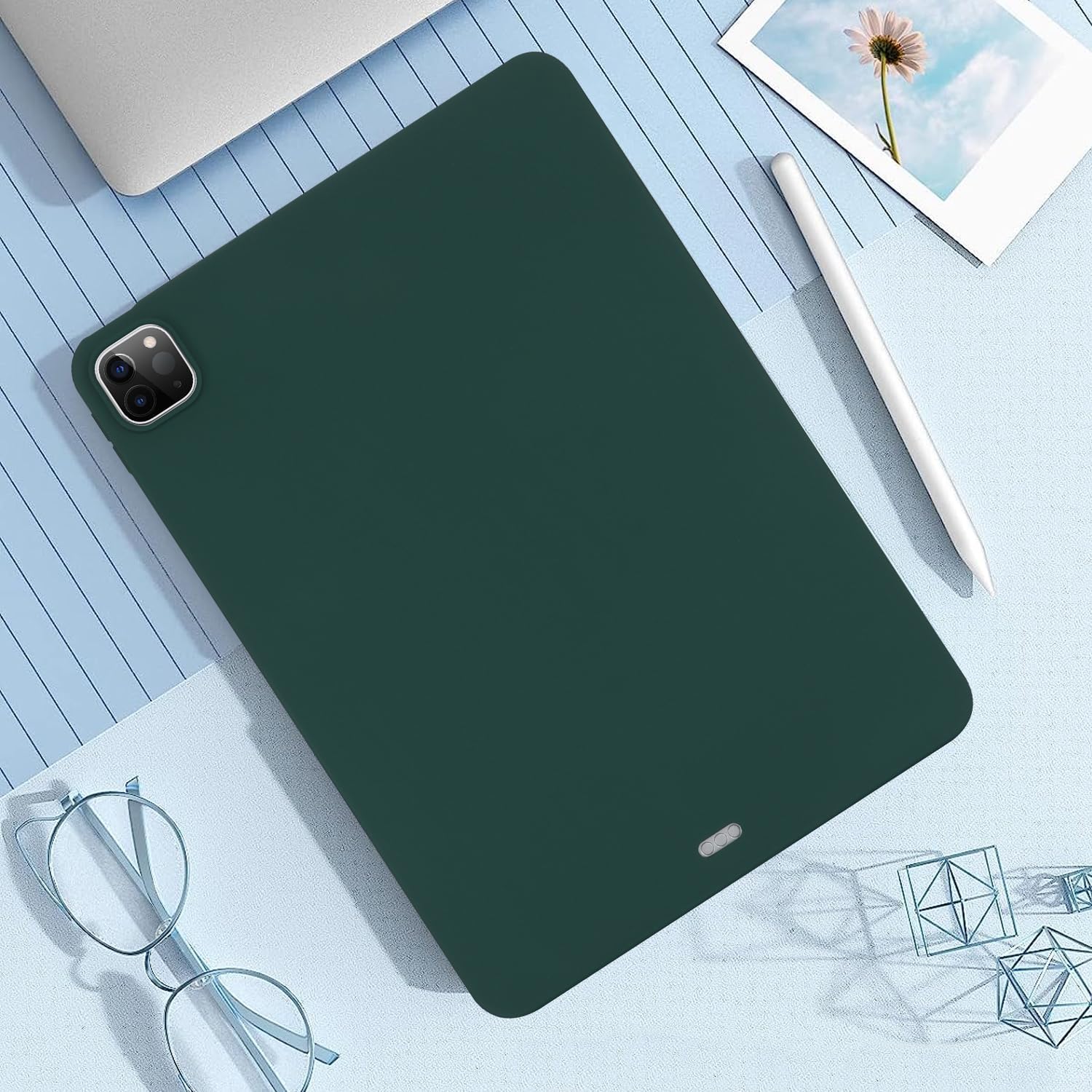 Husa premium pentru Apple iPad Air 11" (2024), Sigloo, Husa de protectie moale din silicon TPU – Ultra Slim, Anti-Soc, Anti-Zgarieturi, Verde