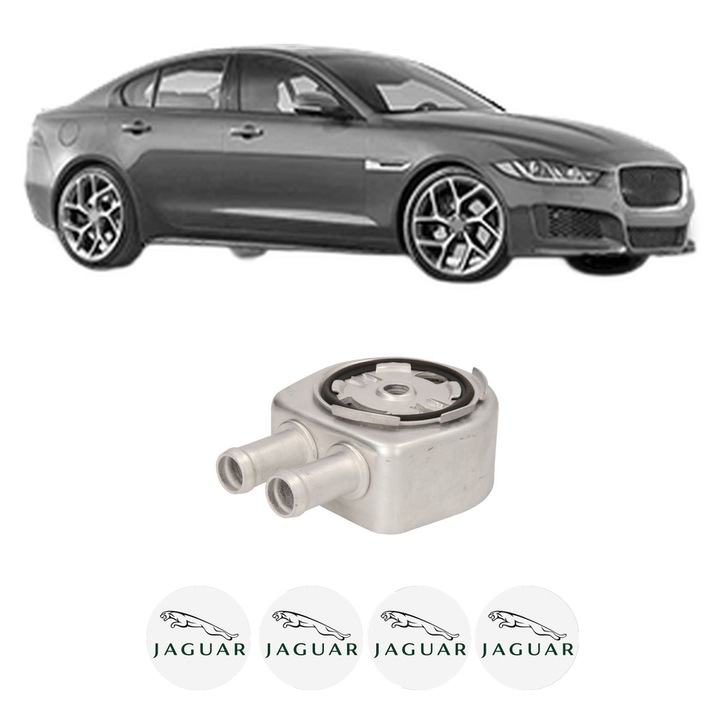 Radiator racire ulei JAGUAR XE (X760) din 2017 KW 221 CP 300 CMC 1997, Auto, din aluminiu, 4x Stickere auto cu JAGUAR