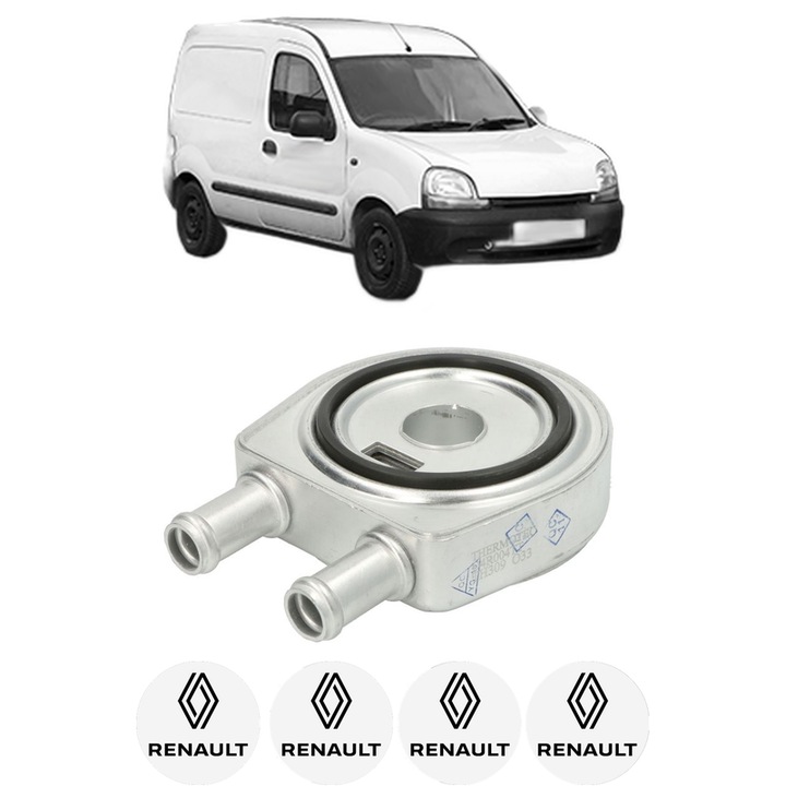 Radiator racire ulei RENAULT KANGOO Express (FC0/1_) din 1999-2003 KW 48 CP 65 CMC 1870, Auto, din aluminiu, 4x Stickere auto cu RENAULT
