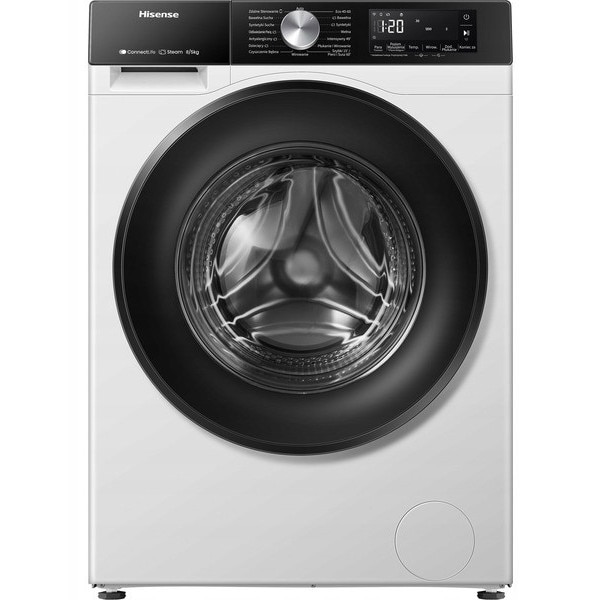 Pralko-suszarka Hisense WD3S8043BW3/PL, 8kg, 5kg, alb, 51x59.5x84.5cm