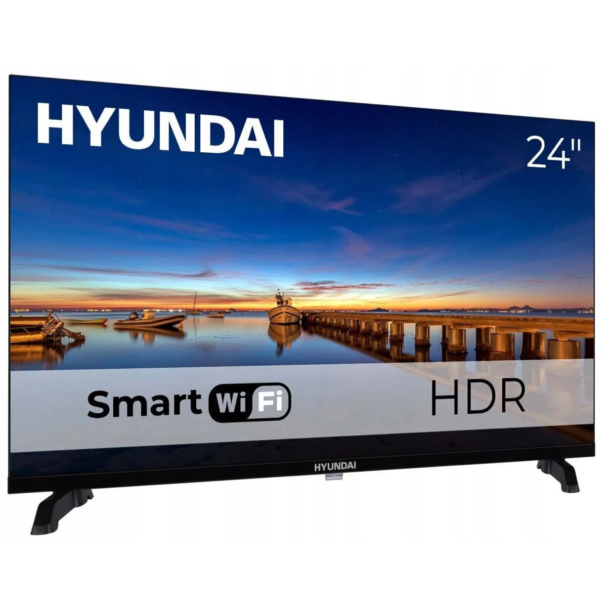 Televizor LED 24" Hyundai HLM24TS500, HD Ready, Wi-Fi, 2x HDMI, negru