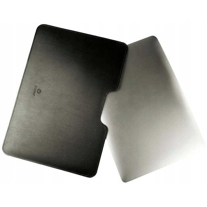 Baltan laptop tok Apple MacBook Air M2 13 inch-hez, természetes bőrből, vízálló, fekete