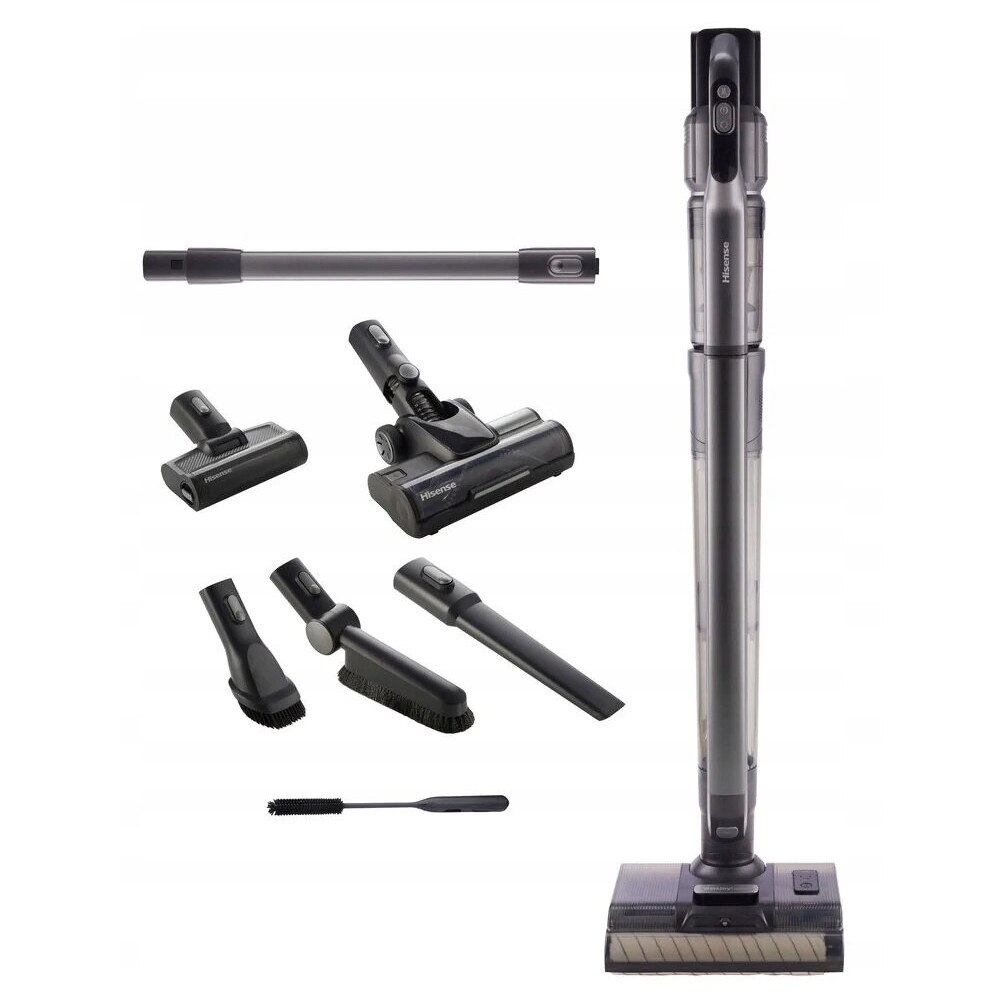 Aspirator vertical Hisense HFC743169BKA, 2 în 1, curățare umedă și uscată, gri, 7kg