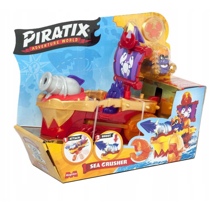 Фигурка Piratix, Magicbox, Zestav Sea Crusher, 1 ексклузивна фигурка, многоцветна