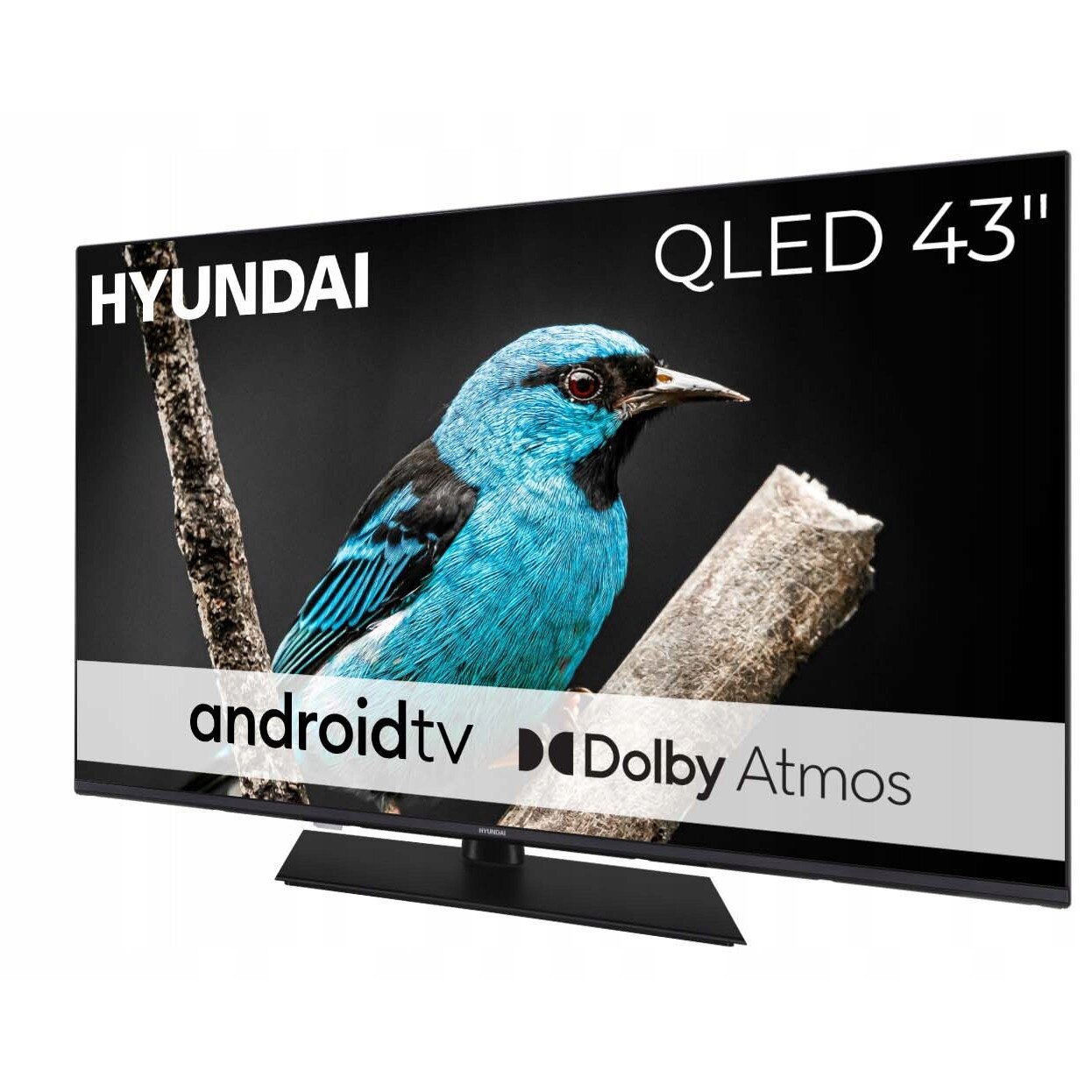 Televizor QLED 43" 4K, Hyundai, Android TV, Dolby Atmos, 3x HDMI 2.1, negru