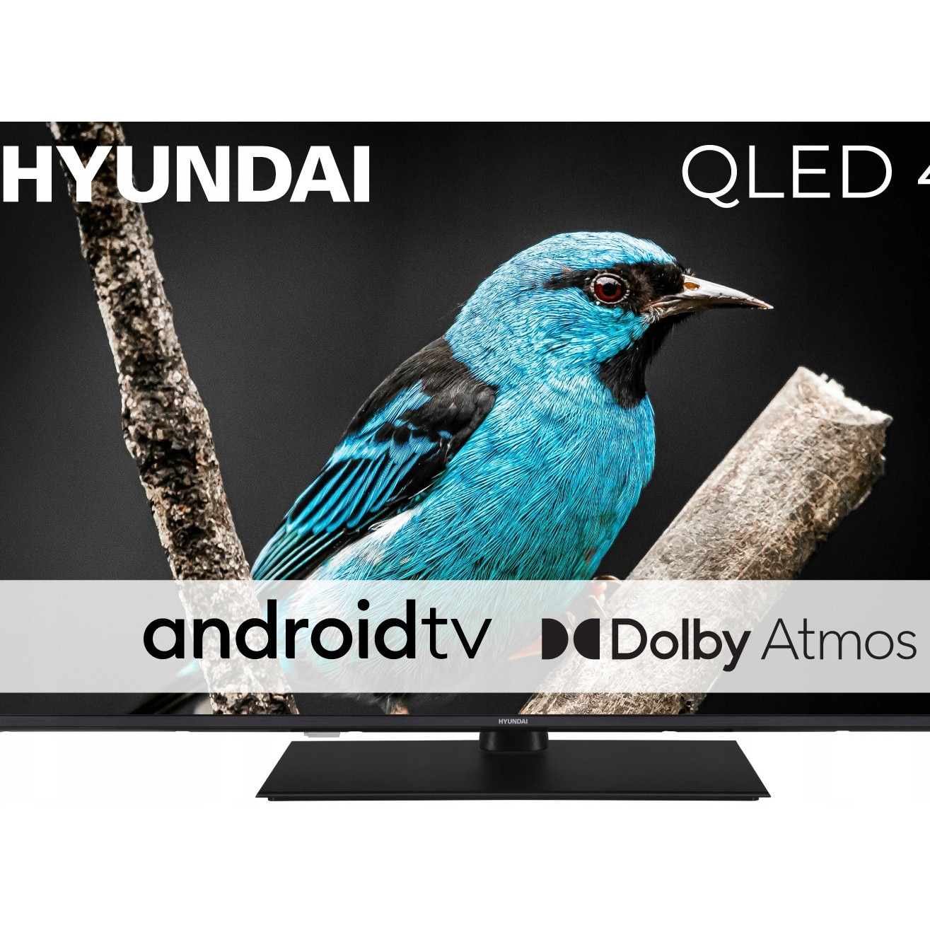 Televizor QLED 43" 4K, Hyundai, Android TV, Dolby Atmos, 3x HDMI 2.1, negru