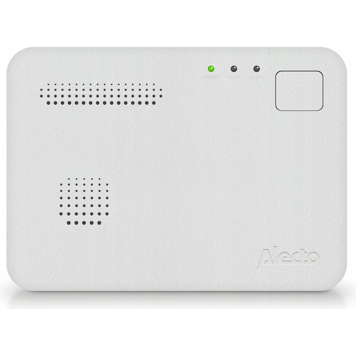 Detector de monoxid de carbon Alecto COA1910, 10 ani durabilitate, alb, dimensiuni 75x106x35mm