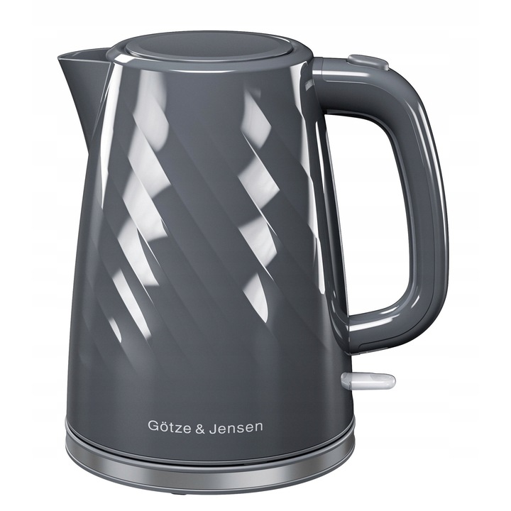 Fierbator GOTZE & JENSEN KT101K 1.7 L, 2200 W, negru, cu baza rotativa, filtru antiozare