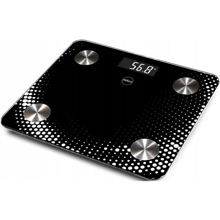 Cantar corporal Eldom TWO550, electronic, analiza corp, negru, 180kg