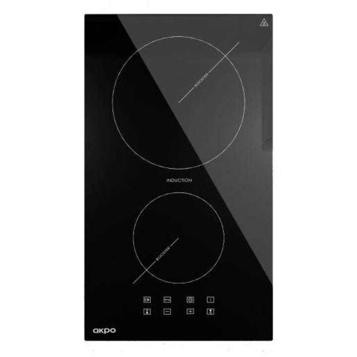 Elektromos főzőlap, PIA 3082502, 30x50cm, fekete, 4 Booster zónával, elektronikus vezérlés