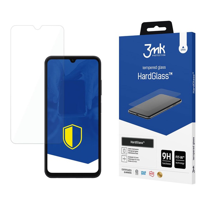 Folie pentru Samsung Galaxy A05s, HardGlass Screen Protector, F44, Sticla securizata, Clear