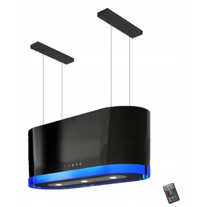 Абсорбатор Maan Santina 80, 4 скорости, LED осветление 3x3W, RGB осветление, черен