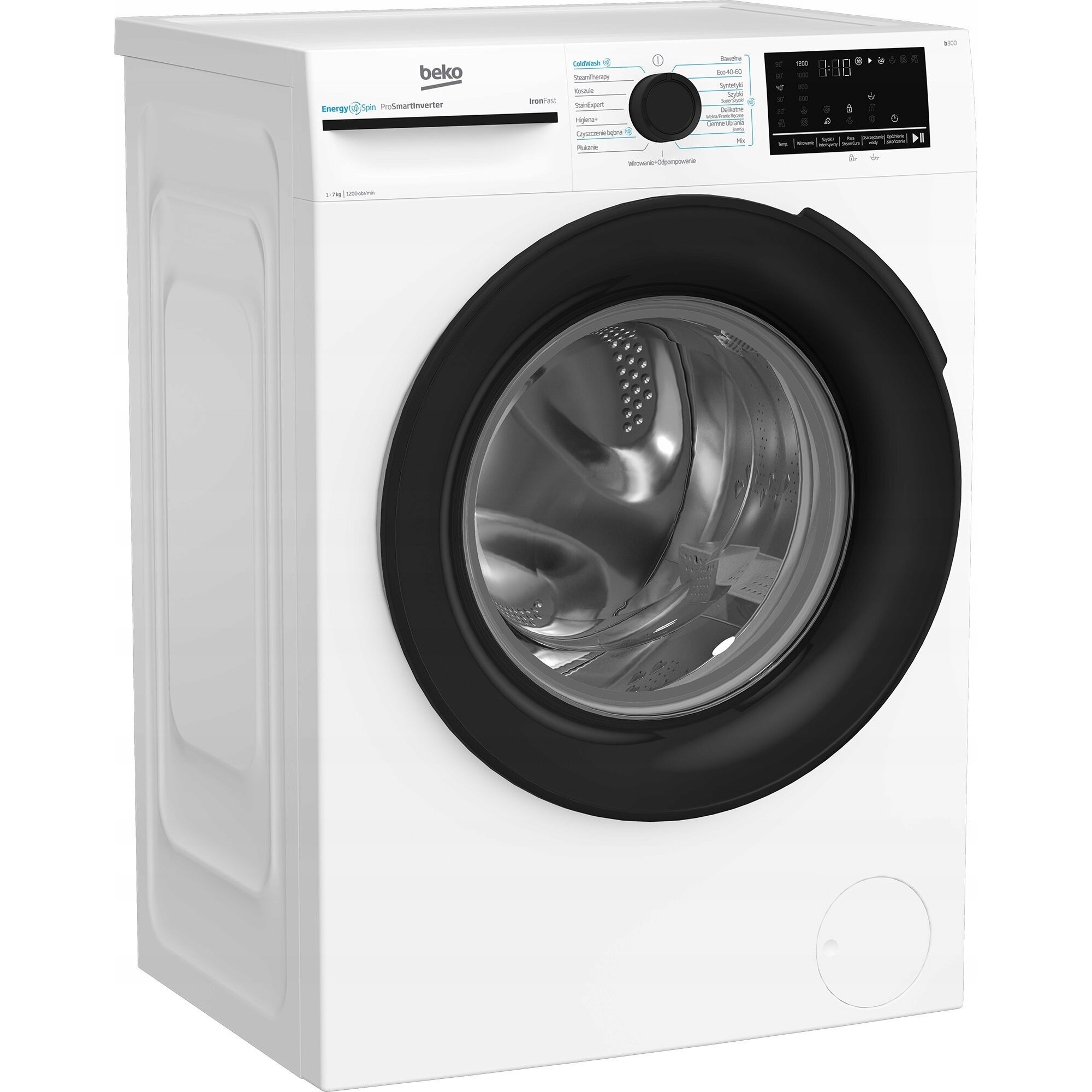 Masina de spalat rufe Beko, model XBM3WFU47215W, 7kg, 1200rpm, alb, 60x42x84.5cm