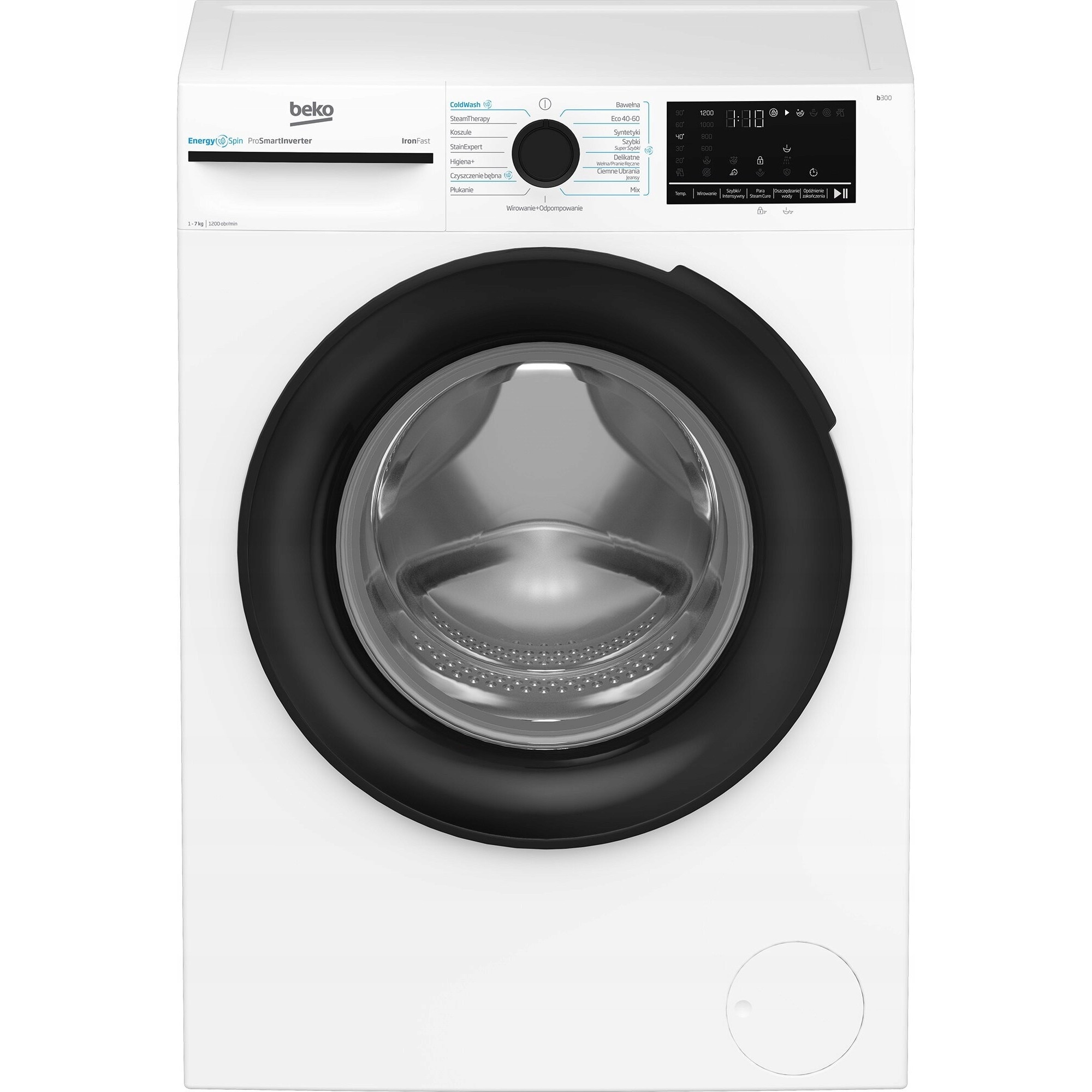 Masina de spalat rufe Beko, model XBM3WFU47215W, 7kg, 1200rpm, alb, 60x42x84.5cm