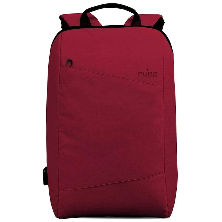 Puro Byday 15.6" laptop hátizsák, fukszia, USB-csatlakozó, fogantyúk
