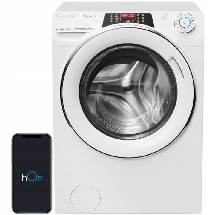 Пералня Candy RapidO RO 4106DWMC7, 10кг, 1400 об/мин, бяла, смарт функции