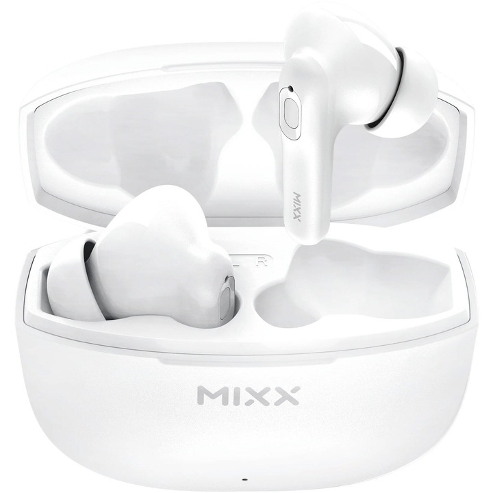MIXX Micro M3 vezeték nélküli fülhallgató, Bluetooth, fehér, 26 óra üzemidő