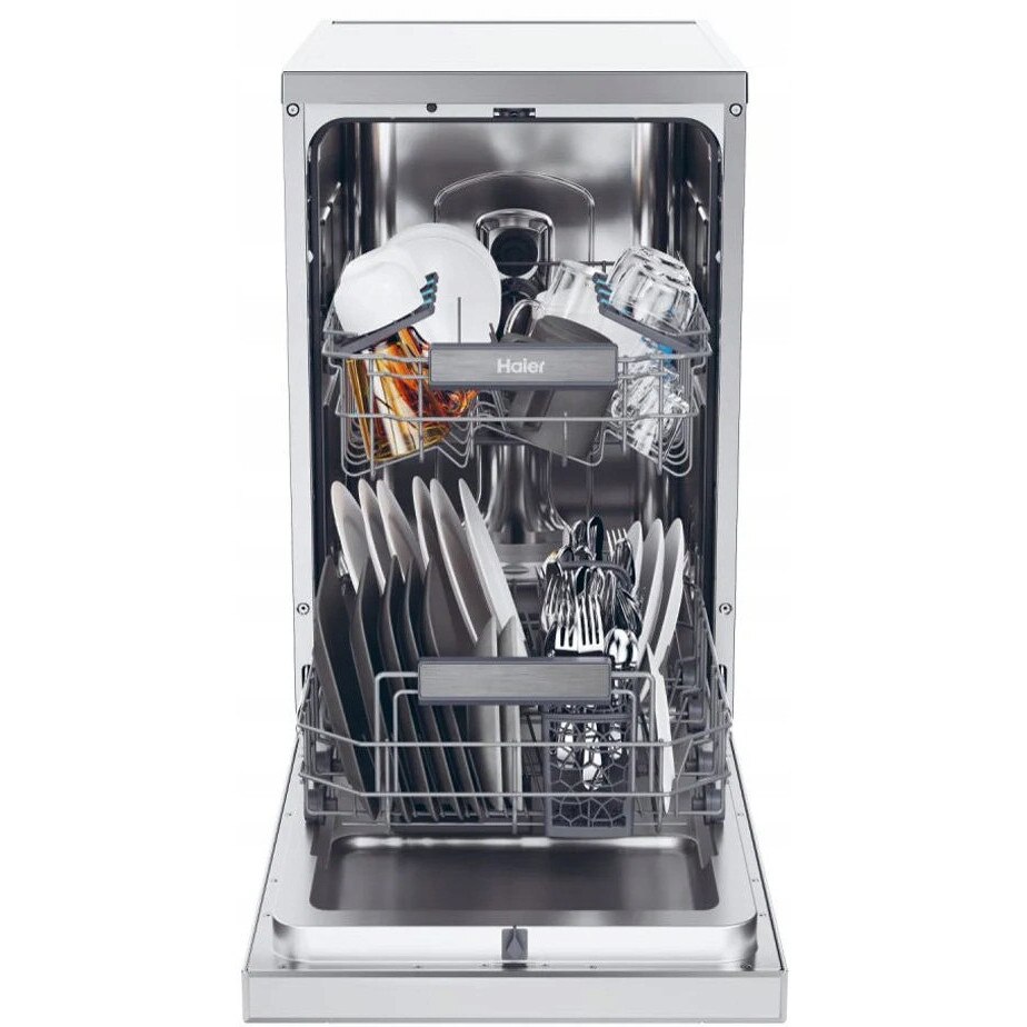 Masina de spalat vase Haier I-Pro Shine Series 3, 44.8 cm, argintie, 10 seturi, control smartphone