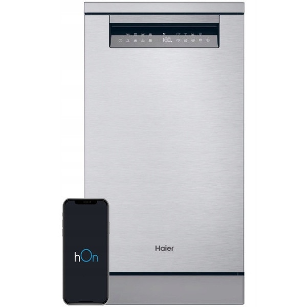 Masina de spalat vase Haier I-Pro Shine Series 3, 44.8 cm, argintie, 10 seturi, control smartphone