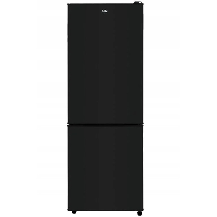 Frigider LIN, model LI-BFD166, 140.5cm, 110l frigider + 56l congelator, negru