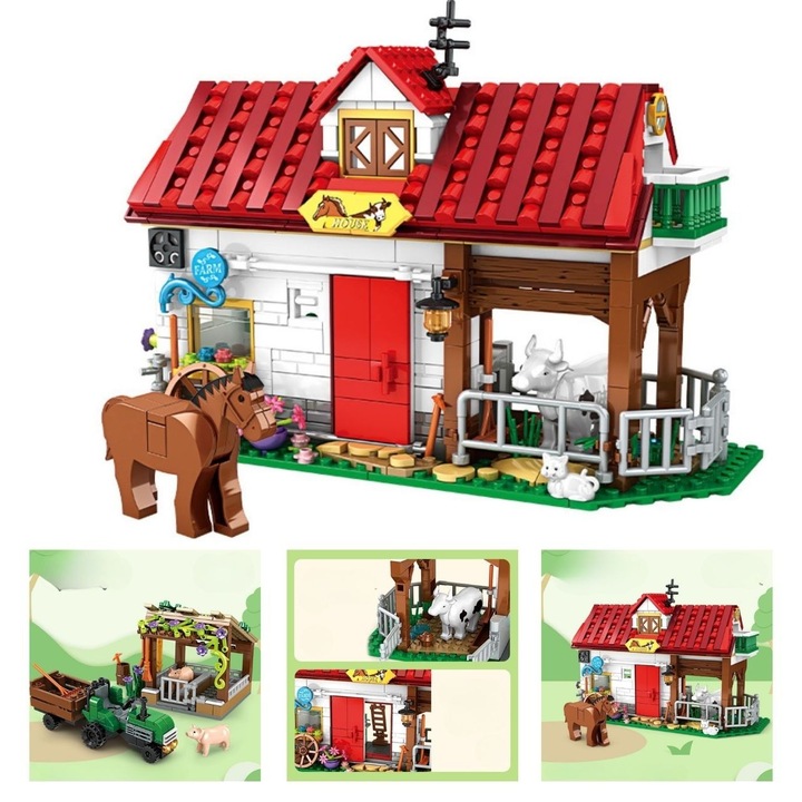 WOMA Конструктор, ферма, 535 елемента, 20x6x20см, многоцветен