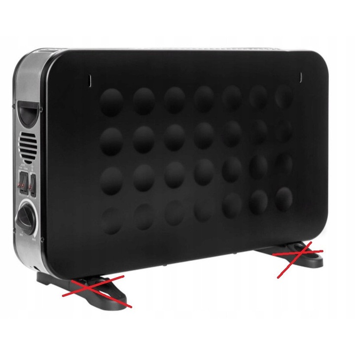 Преносима аеротерма HB CH-2004ST, 2000W, 3 нива на мощност, функция Antifrost, черно-сребрист