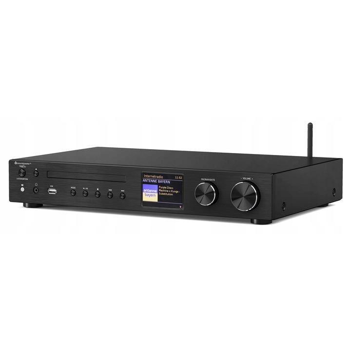 Soundmaster ICD4350SW audiorendszer, internetrádió, CD-lejátszó, Bluetooth, 3,2" kijelző, fekete