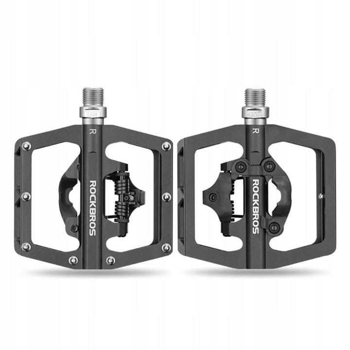 Комплект педали за велосипед Rockbros PD15-BK, алуминий, черен, 103x98x30mm
