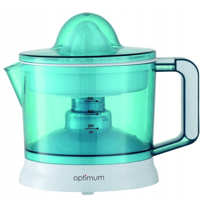 Електрическа сокоизстисквачка за цитруси, Optimum RK-0012, 40W, синя, капацитет 0.75л, 2 конуса