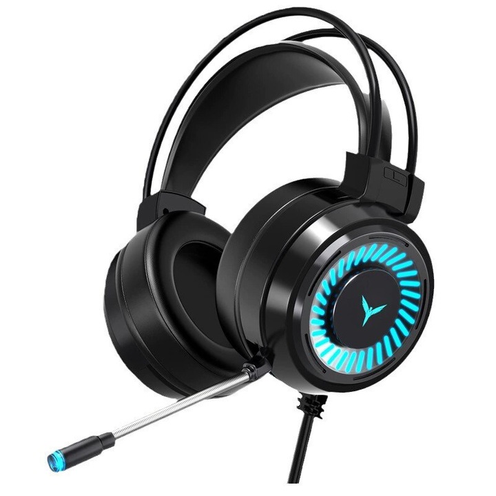 Casti gaming, Defender, Negru