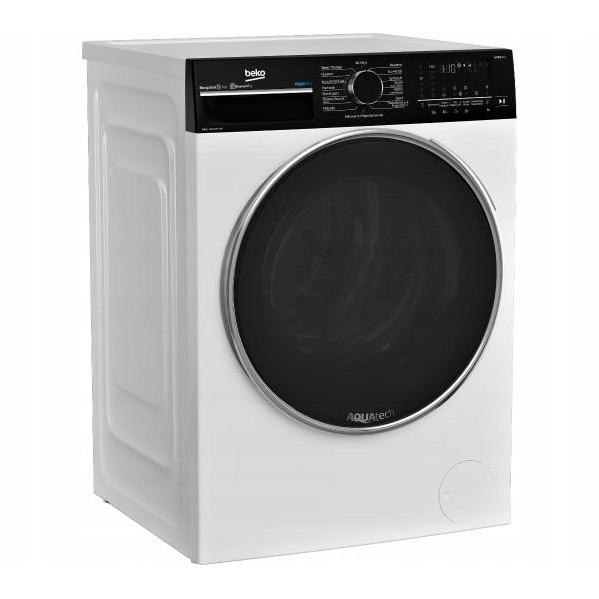Masina de spalat rufe Beko B5WFU58408WBDC, 8 kg, 1400 rpm, alb-negru, 51,8x60x84 cm