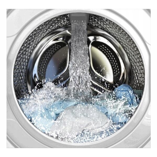 Masina de spalat rufe Beko B5WFU58408WBDC, 8 kg, 1400 rpm, alb-negru, 51,8x60x84 cm