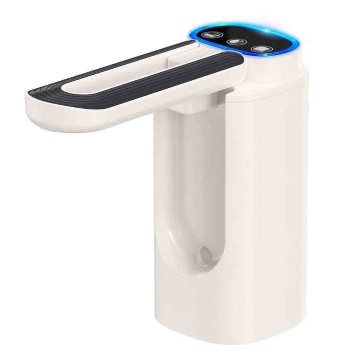 Dozator de apa electric, USB, pentru sticle de 5 galoni, alb, 19 inch
