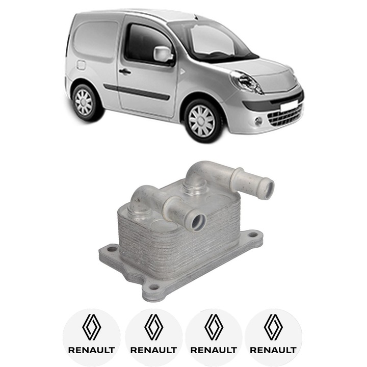 Radiator racire ulei RENAULT KANGOO Express (FW0/1_) din 2013 KW 84 CP 115 CMC 1197, Auto, din aluminiu, 4x Stickere auto cu RENAULT