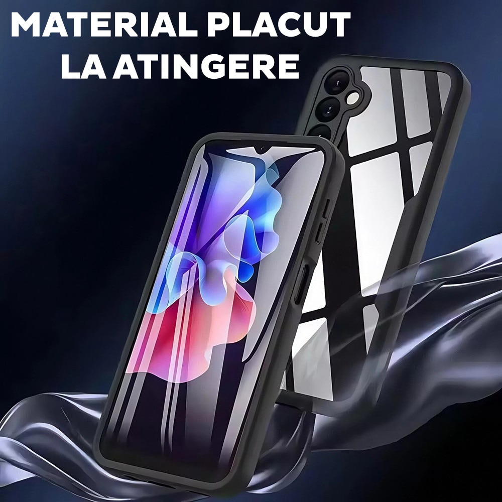 Husa pentru Samsung Galaxy A57 5G DaDen® ColorVerse 360, Antisoc, Protectie completa spate-ecran, Negru