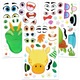 Set 24 Stickere Decorative cu Tema Animala, Kengege®, 22.8x15.2cm, 12 Designuri, Reutilizabile