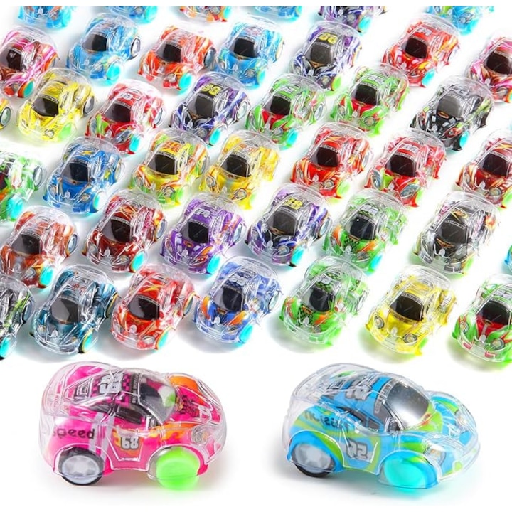 Set 50 Masinute Mini Pull Back, Kengege®, 5cm, Multicolor