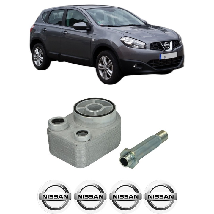 Radiator racire ulei NISSAN QASHQAI I VAN (J10) din 2013-2014 KW 81 CP 110 CMC 1461, Auto, din aluminiu, 4x Stickere auto cu NISSAN