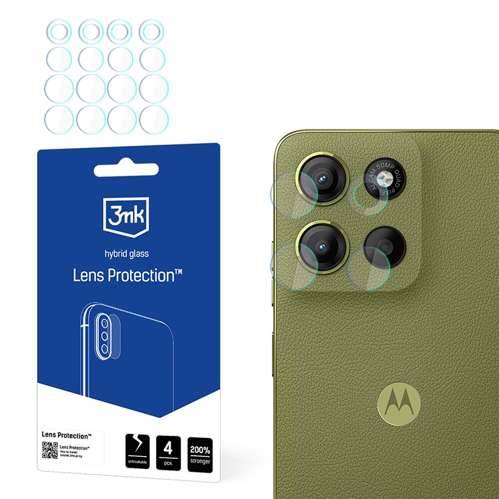 Folie pentru Motorola Moto G15/G15 Power set 4, Lens Protection, L18, Sticla, Clear