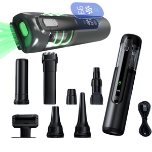 Aspirator Portabil 4-in-1 EMPrime 16500PA, Umflare, Suflare, Extractie - Ideal Auto & Casa, 6000mAh, 100000 RPM, Autonomie 30 min, 120W, Detectare Praf, Incarcare USB Type-C, Negru